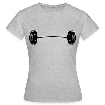 haltères - T-shirt Femme - gris chiné - Devant - AI Model Female 172 dark (172cm)