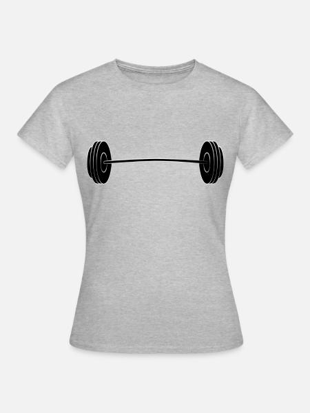 Barbells - Frauen T-Shirt - Grau meliert