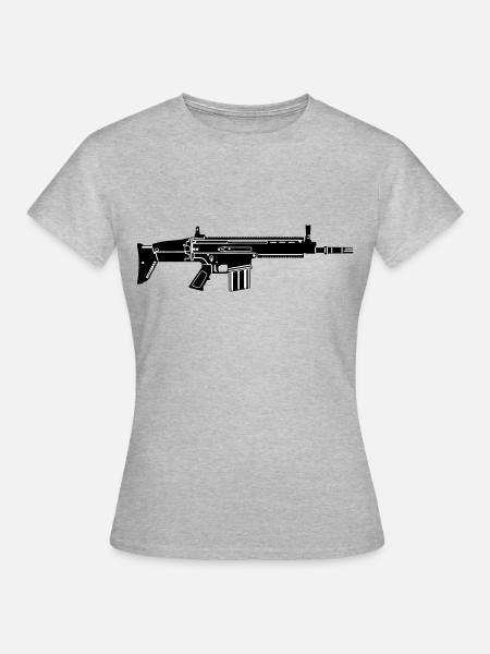 Gewehr - Frauen T-Shirt - Grau meliert