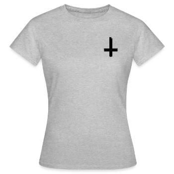 Antichrist - Frauen T-Shirt - Grau meliert - Vorne - AI Model Female 172 dark (172cm)