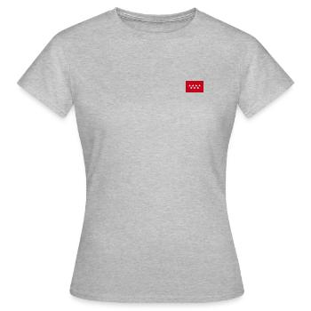 MADRID FLAG - Frauen T-Shirt - Grau meliert - Vorne - AI Model Female 172 dark (172cm)