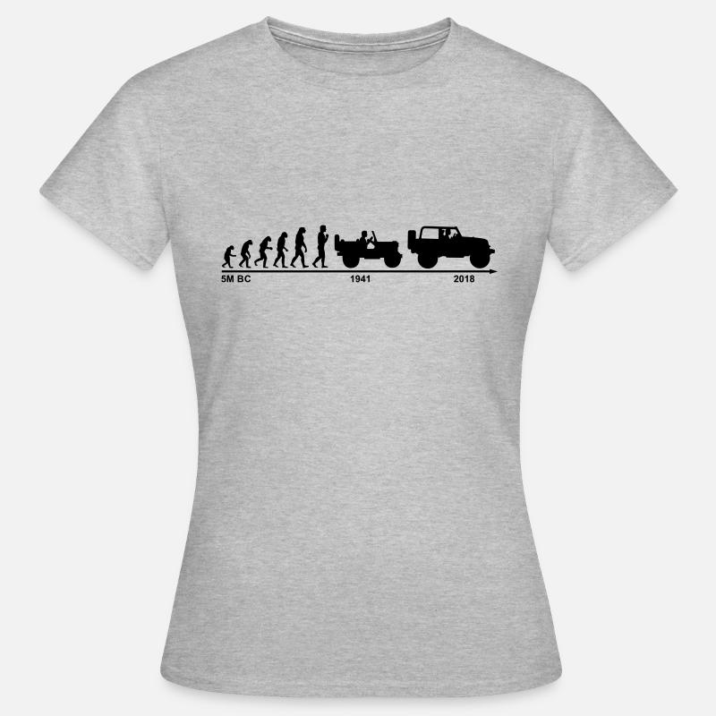 jeep evolution - Frauen T-Shirt - Grau meliert