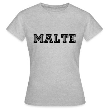 malte2 - Frauen T-Shirt - Grau meliert - Vorne - AI Model Female 172 dark (172cm)