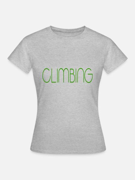 klettern climbing - Frauen T-Shirt - Grau meliert