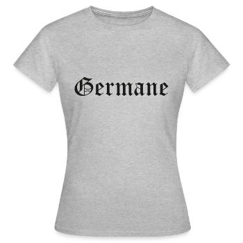 Germane Germania Germanisch Geschenkidee - Frauen T-Shirt - Grau meliert - Vorne - AI Model Female 172 dark (172cm)