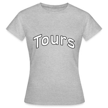Tours - Women's T-Shirt - heather grey - Front - AI Model Female 172 dark (172cm)