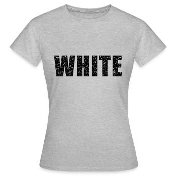 White - Women's T-Shirt - heather grey - Front - AI Model Female 172 dark (172cm)