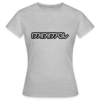 minimal - Frauen T-Shirt - Grau meliert - Vorne - AI Model Female 172 dark (172cm)