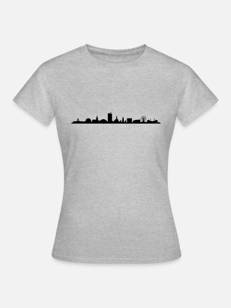 Skyline - Bochum - Frauen T-Shirt - Grau meliert