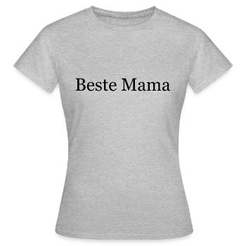 Beste Mama - Frauen T-Shirt - Grau meliert - Vorne - AI Model Female 172 dark (172cm)