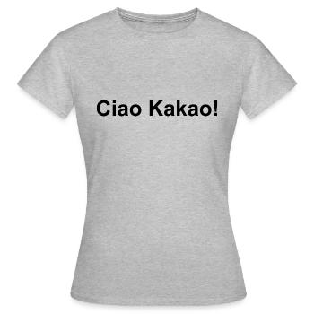 Ciao Kakao! - Frauen T-Shirt - Grau meliert - Vorne - AI Model Female 172 dark (172cm)