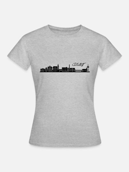 Schüttorfer Skyline - Frauen T-Shirt - Grau meliert