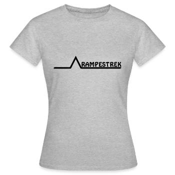 Ligne de rampe - T-shirt Femme - gris chiné - Devant - AI Model Female 172 dark (172cm)