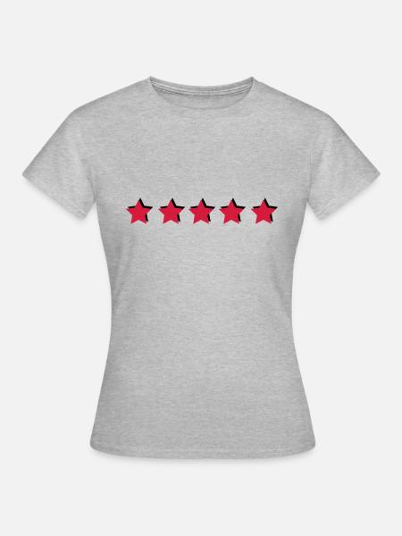 sterne - Frauen T-Shirt - Grau meliert