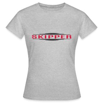 Skipper - Frauen T-Shirt - Grau meliert - Vorne - AI Model Female 172 dark (172cm)