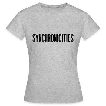 Synchronicités - T-shirt Femme - gris chiné - Devant - AI Model Female 172 dark (172cm)