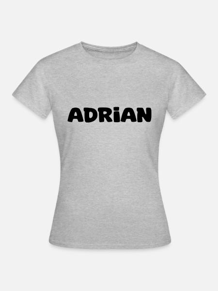 Name - Adrian - Frauen T-Shirt - Grau meliert