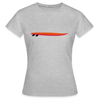 planche de surf - T-shirt Femme - gris chiné - Devant - AI Model Female 172 dark (172cm)