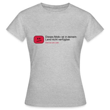 Dieses Motiv ist in deinem Land nicht verfügbar - Frauen T-Shirt - Grau meliert - Vorne - AI Model Female 172 dark (172cm)