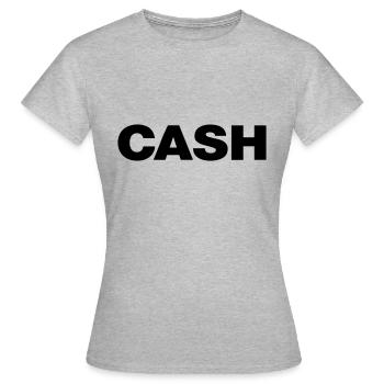 CASH - Frauen T-Shirt - Grau meliert - Vorne - AI Model Female 172 dark (172cm)