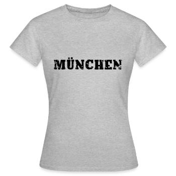 München - Frauen T-Shirt - Grau meliert - Vorne - AI Model Female 172 dark (172cm)
