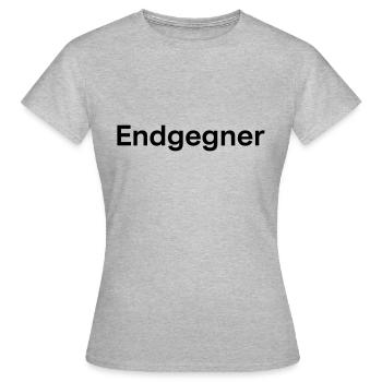 Endgegner - Frauen T-Shirt - Grau meliert - Vorne - AI Model Female 172 dark (172cm)