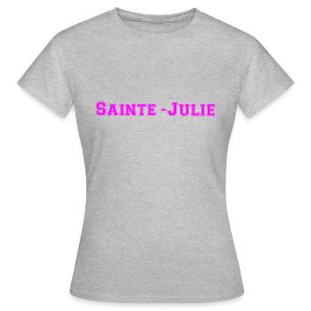 sainte Julie - T-shirt Femme - gris chiné - Devant - AI Model Female 172 dark (172cm)