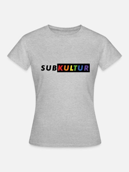 Subkultur Logo CSD#2 - Frauen T-Shirt - Grau meliert