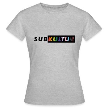 SUBKULTUR CSD - Frauen T-Shirt - Grau meliert - Vorne - AI Model Female 172 dark (172cm)