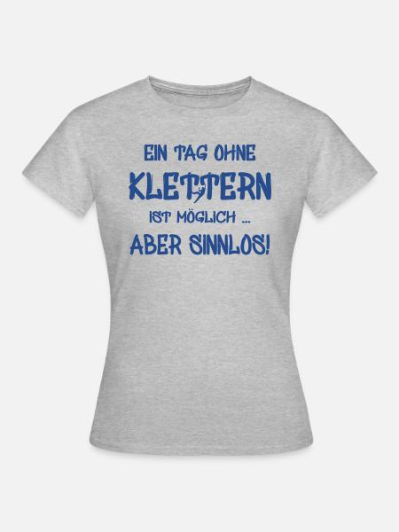 kletter - climbing - kletterer - bouldern - Frauen T-Shirt - Grau meliert