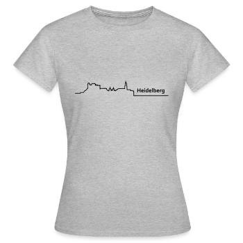 Heidelberg horizon - T-shirt Femme - gris chiné - Devant - AI Model Female 172 dark (172cm)