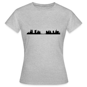 Francfort - T-shirt Femme - gris chiné - Devant - AI Model Female 172 dark (172cm)