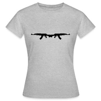 ak 47 3 - Frauen T-Shirt - Grau meliert - Vorne - AI Model Female 172 dark (172cm)