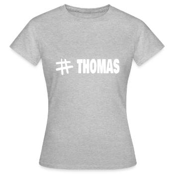 Hashtag Thomas - Women's T-Shirt - heather grey - Front - AI Model Female 172 dark (172cm)