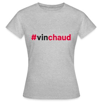 Vin chaud - T-shirt Femme - gris chiné - Devant - AI Model Female 172 dark (172cm)