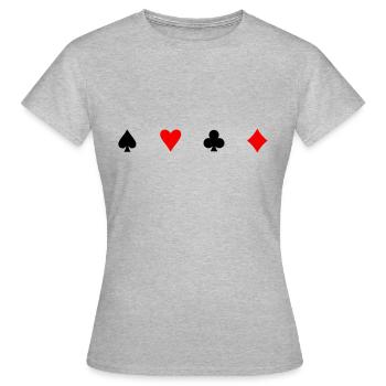 Icônes de carte - T-shirt Femme - gris chiné - Devant - AI Model Female 172 dark (172cm)