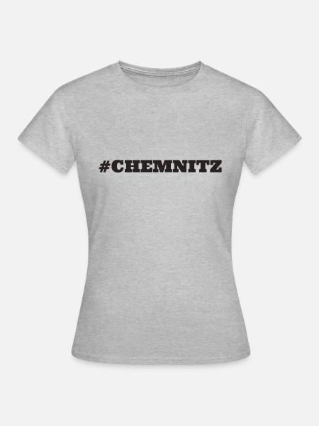#Chemnitz Ostdeutschland - Frauen T-Shirt - Grau meliert