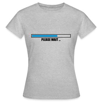 bars please download far loading load bar - Women's T-Shirt - heather grey - Front - AI Model Female 172 dark (172cm)