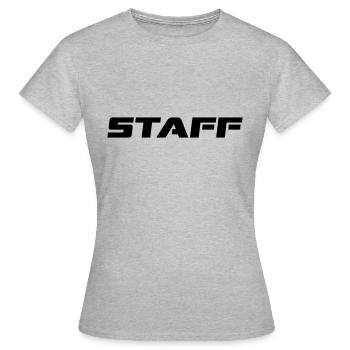 STAFF - Frauen T-Shirt - Grau meliert - Vorne - AI Model Female 172 dark (172cm)