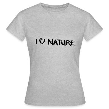 I love Nature - Frauen T-Shirt - Grau meliert - Vorne - AI Model Female 172 dark (172cm)