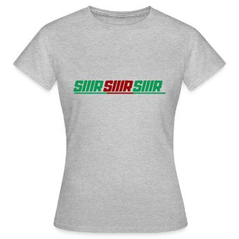 SIIIR SIIIR SIIIR SIIIR - T-shirt Femme - gris chiné - Devant - AI Model Female 172 dark (172cm)