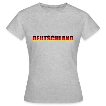 Lettrage de l’Allemagne aux couleurs nationales - T-shirt Femme - gris chiné - Devant - AI Model Female 172 dark (172cm)
