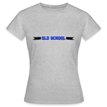 old school - Frauen T-Shirt - Grau meliert - Vorne - AI Model Female 172 dark (172cm)