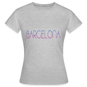 Barcelona - Frauen T-Shirt - Grau meliert - Vorne - AI Model Female 172 dark (172cm)