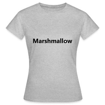 Marshmallow - Frauen T-Shirt - Grau meliert - Vorne - AI Model Female 172 dark (172cm)