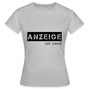 ANZEIGE IST RAUS - Frauen T-Shirt - Grau meliert - Vorne - AI Model Female 172 dark (172cm)