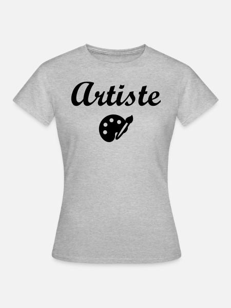 Künstler - Kunst - Frauen T-Shirt - Grau meliert