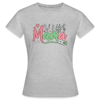Plant mama, Mama, flower Mama , Mother's Day, mom - Women's T-Shirt - heather grey - Front - AI Model Female 172 dark (172cm)