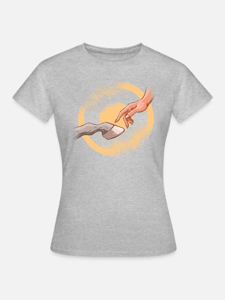 Huf & Hand - Frauen T-Shirt - Grau meliert