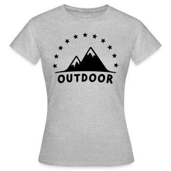 Outdoor - Women's T-Shirt - heather grey - Front - AI Model Female 172 dark (172cm)